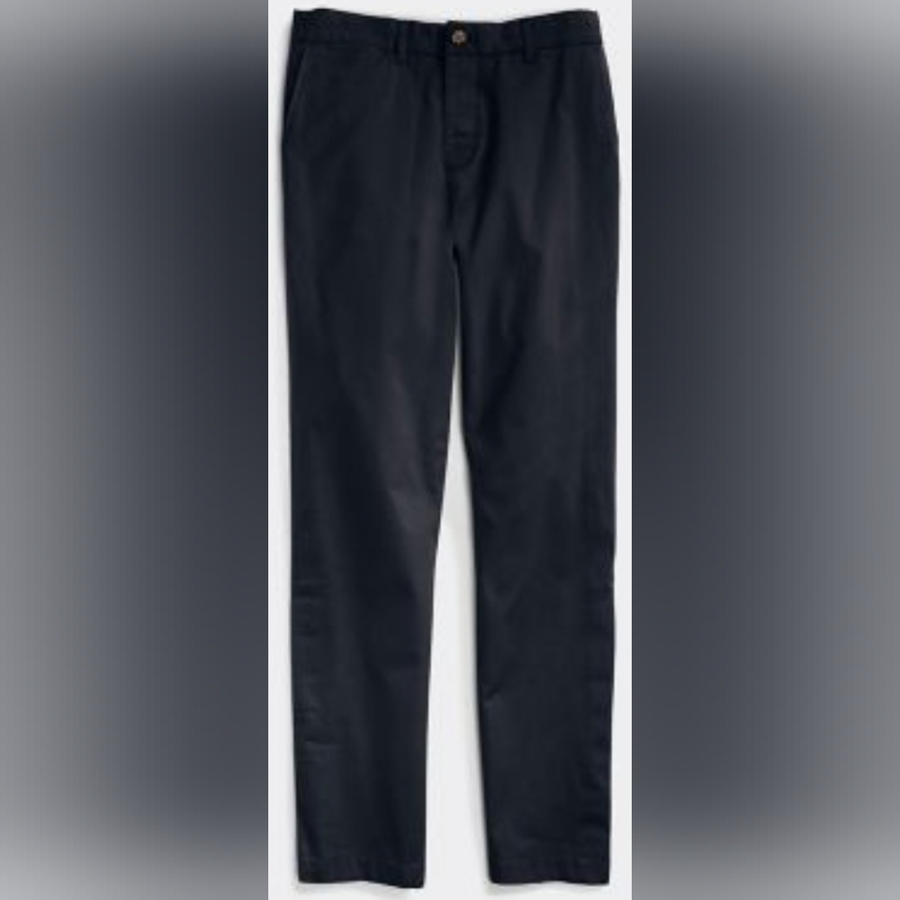 Tommy Hilfiger Men's Tailored Fit Cotton Dark Navy Chinos Khaki Pants Size 32